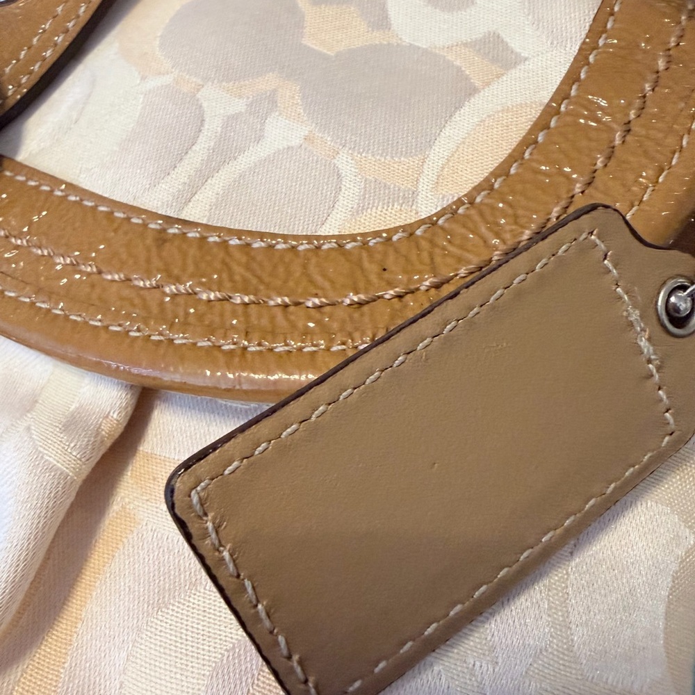 Vintage Coach Y2K Signature Soho Shoulder Handbag F15679 Khaki/Cream - Picture 12 of 12